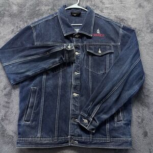 Vintage Nautica Denim Jean Jacket Mens XL Size 38 Chore Coat Trucker Workwear